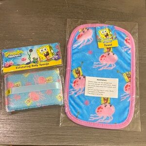 SpongeBob SquarePants Blue and Pink Towel Set
